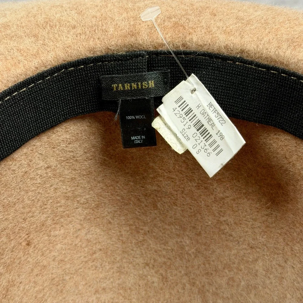 BOHO Women's 100% Wool Floppy Hat Brown Beige Made in Italy Size OS